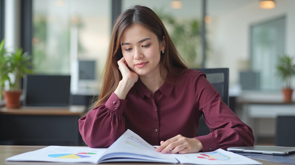 Женщина-профессионал анализирует данные развития на графиках в рабочем кабинете