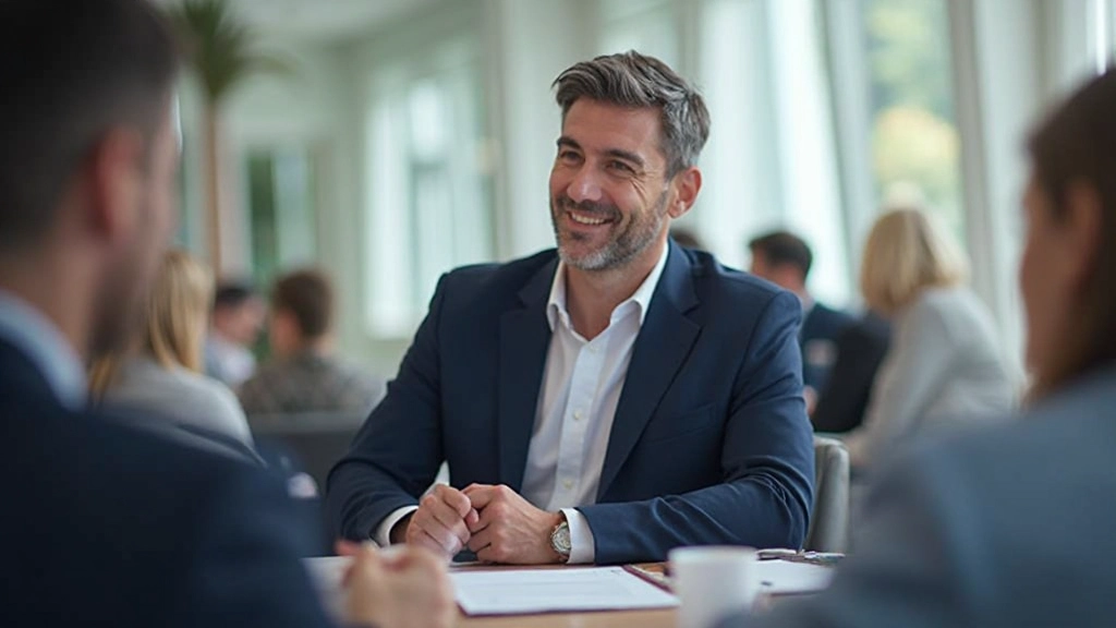 Профессиональный лидер проводит встречу с командой в современном офисе