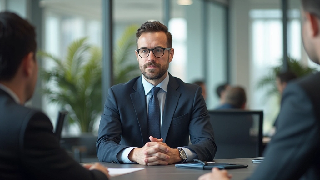 Профессиональное фото лидера, проводящего встречу с командой в современном офисе